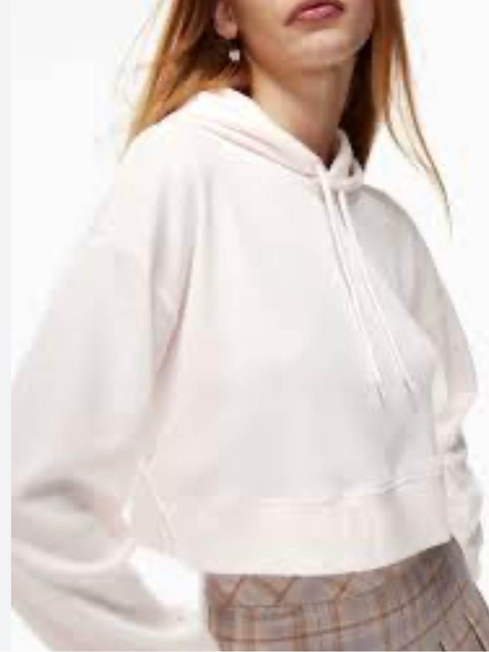 Sunday Best Light Pink Cropped Hoodie